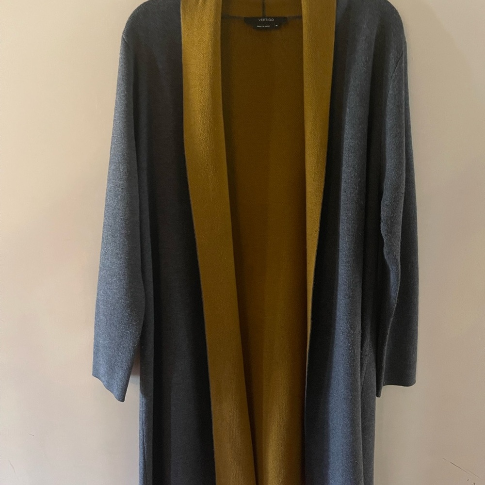 Vertigo Paris Charcoal and Mustard Cardigan